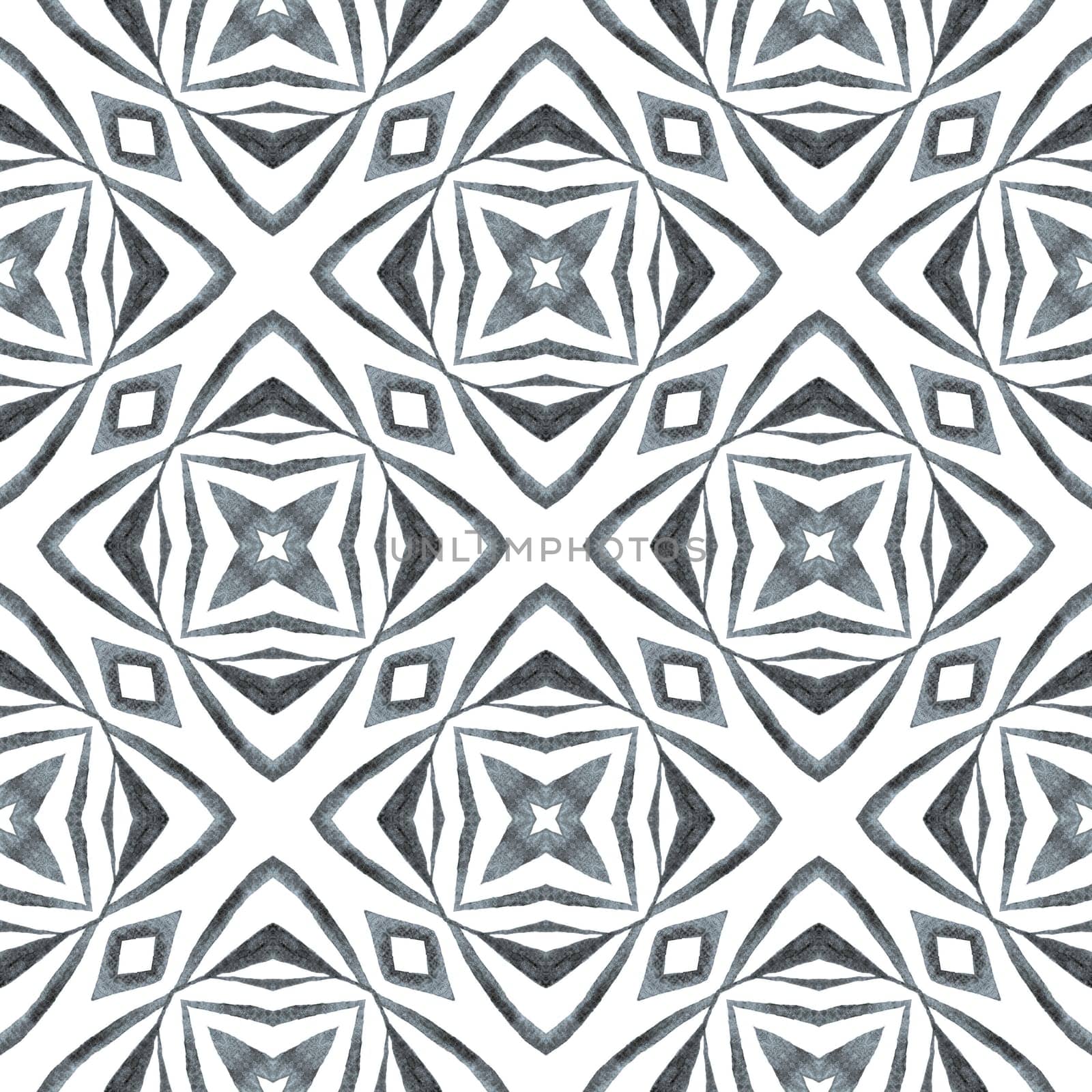 Textile ready elegant print, swimwear fabric, wallpaper, wrapping. Black and white pretty boho chic summer design. Organic tile. Trendy organic green border.