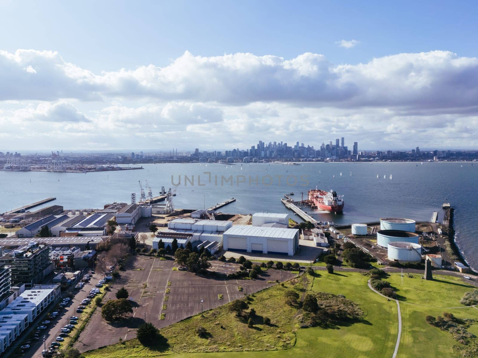Aerial view over Williamstown in Australia by FiledIMAGE
