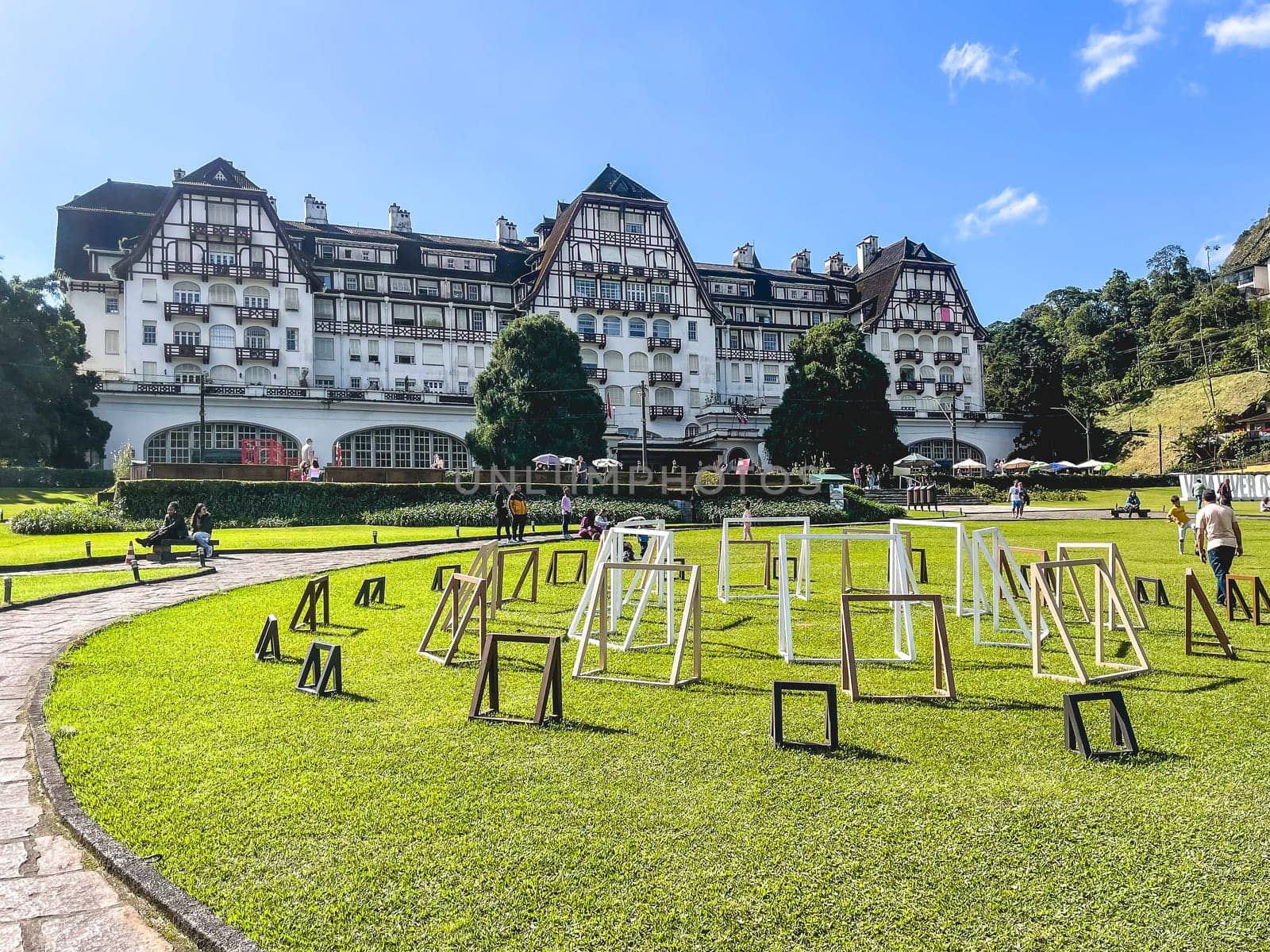 Quitandinha Palace, Historic building at Petropolis, Rio de Janeiro, Brazil. May 30, 2024.