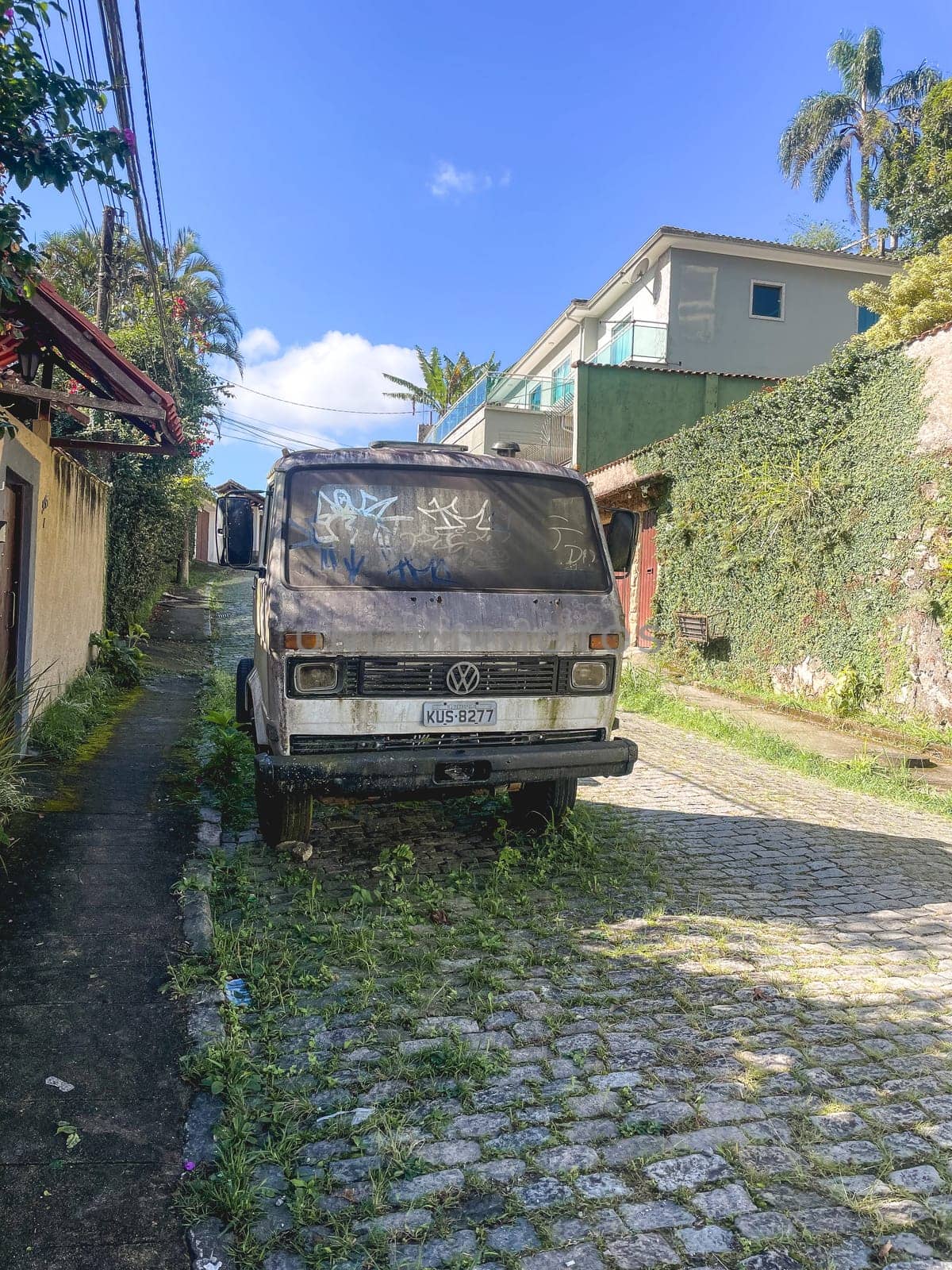 Old Volkswagen in the streets of Petropolis, Rio de Janeiro, Brazil. May 30 2024.