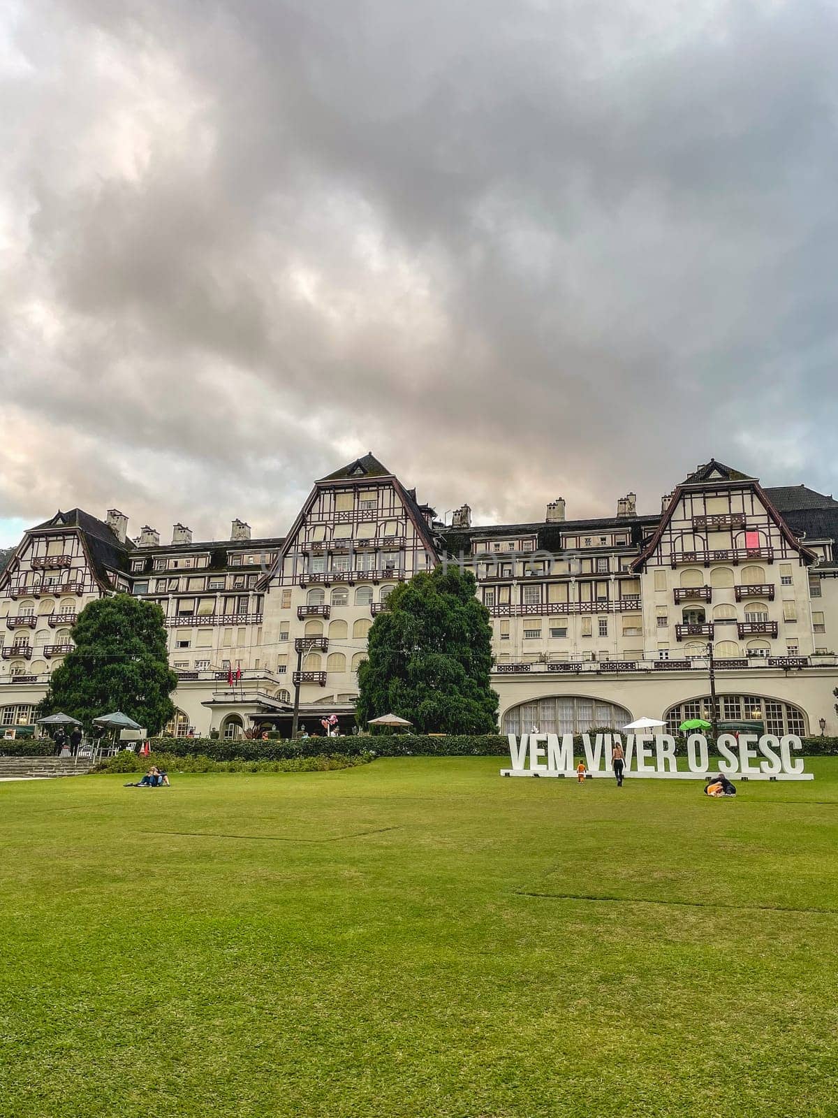 Quitandinha Palace, Historic building at Petropolis, Rio de Janeiro, Brazil. May 30, 2024.