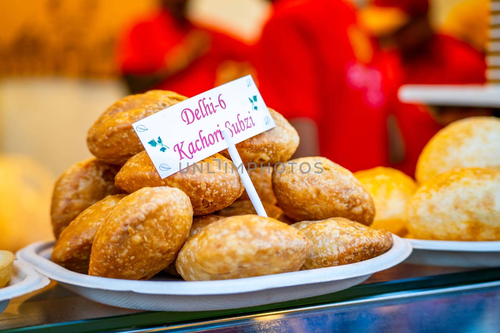 Plate filled with kachori a crunchy stuffed popular snack in north india especially in places like rajasthan Delhi UP