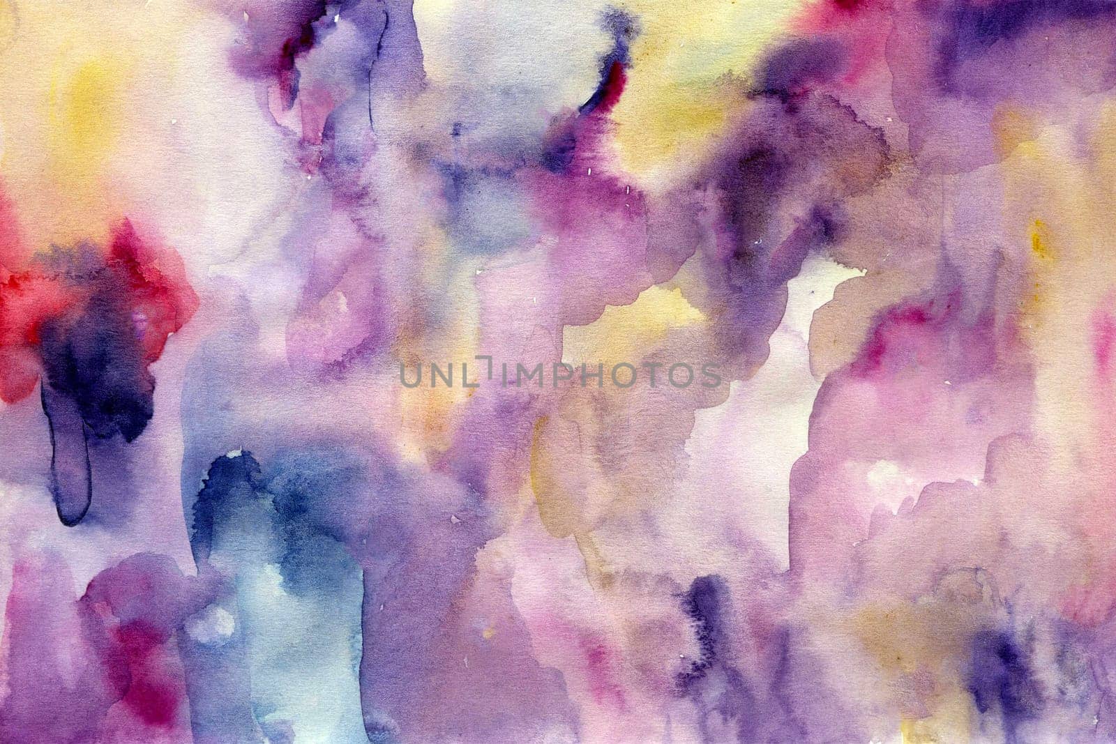 Pink -yellow purple gradient watercolor paper background texture