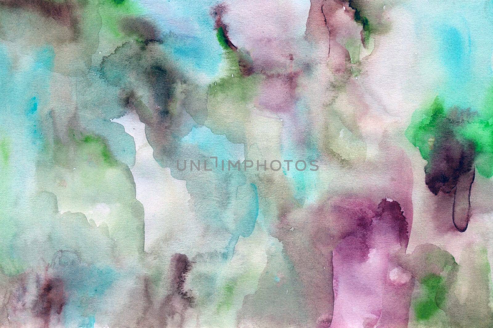 Green pink gradient watercolor paper background texture