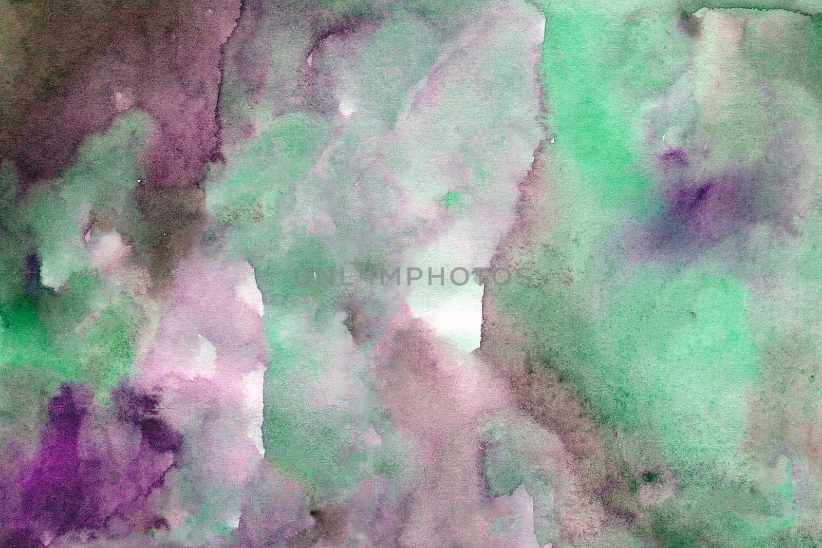 Green purple watercolor paper background texture