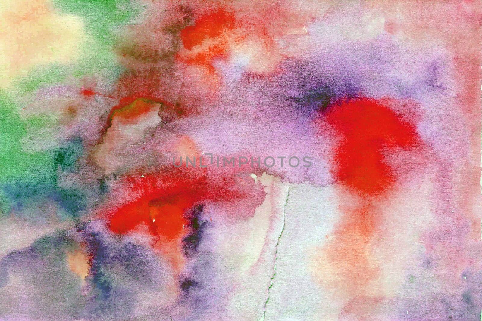 Red-purple green watercolor paper background texture