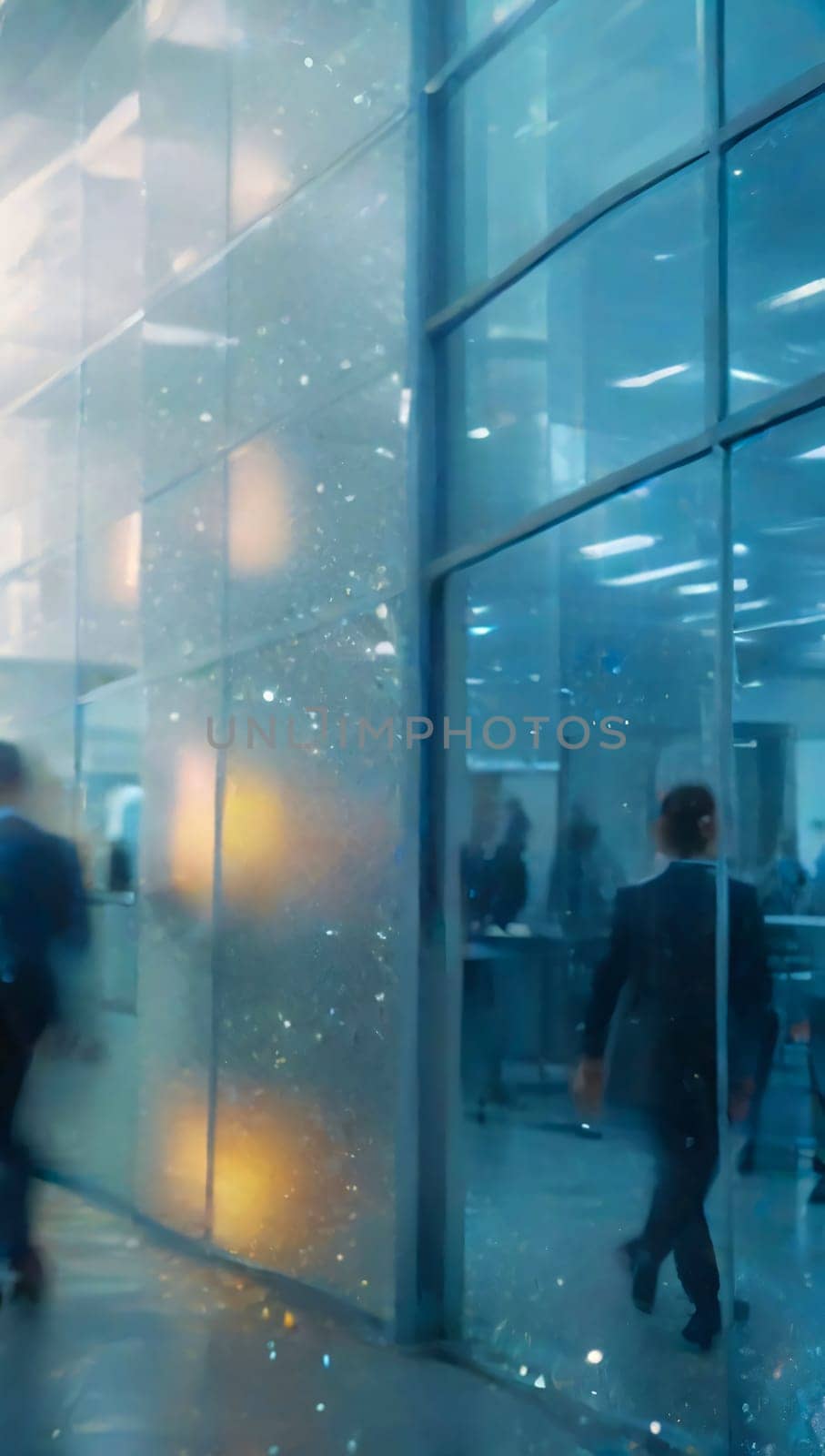 Modern and bright business environment workplace with blurred motion great presentation template or business presentation background for content creation for multimedia or web design