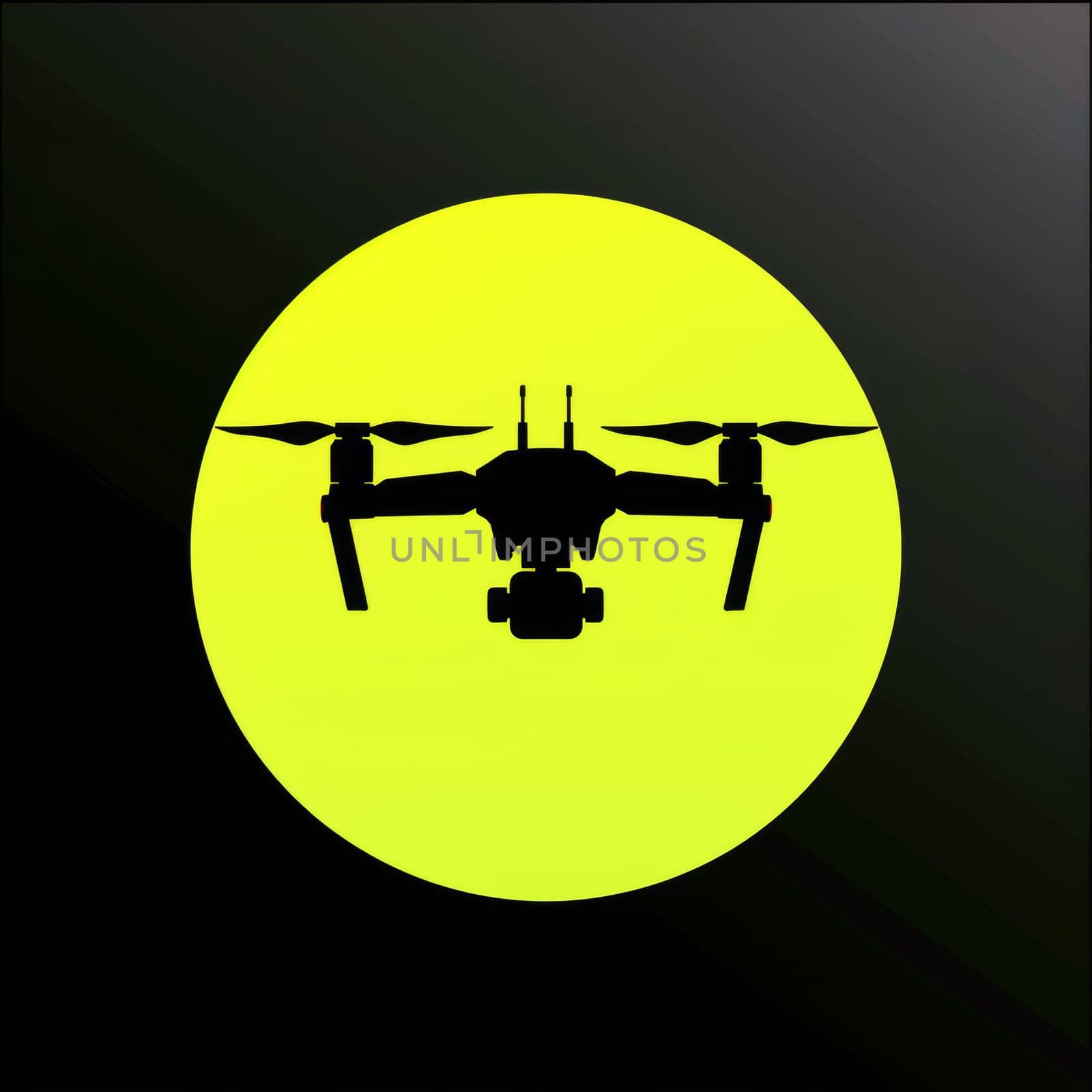 Circular minimalist logo a my drone business or training course.