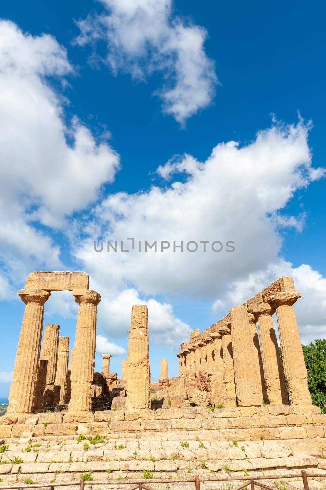 Agrigento, Sicily, Italy May 3 2024: The Temple of Juno in the Valley of the Temples in Agrigento