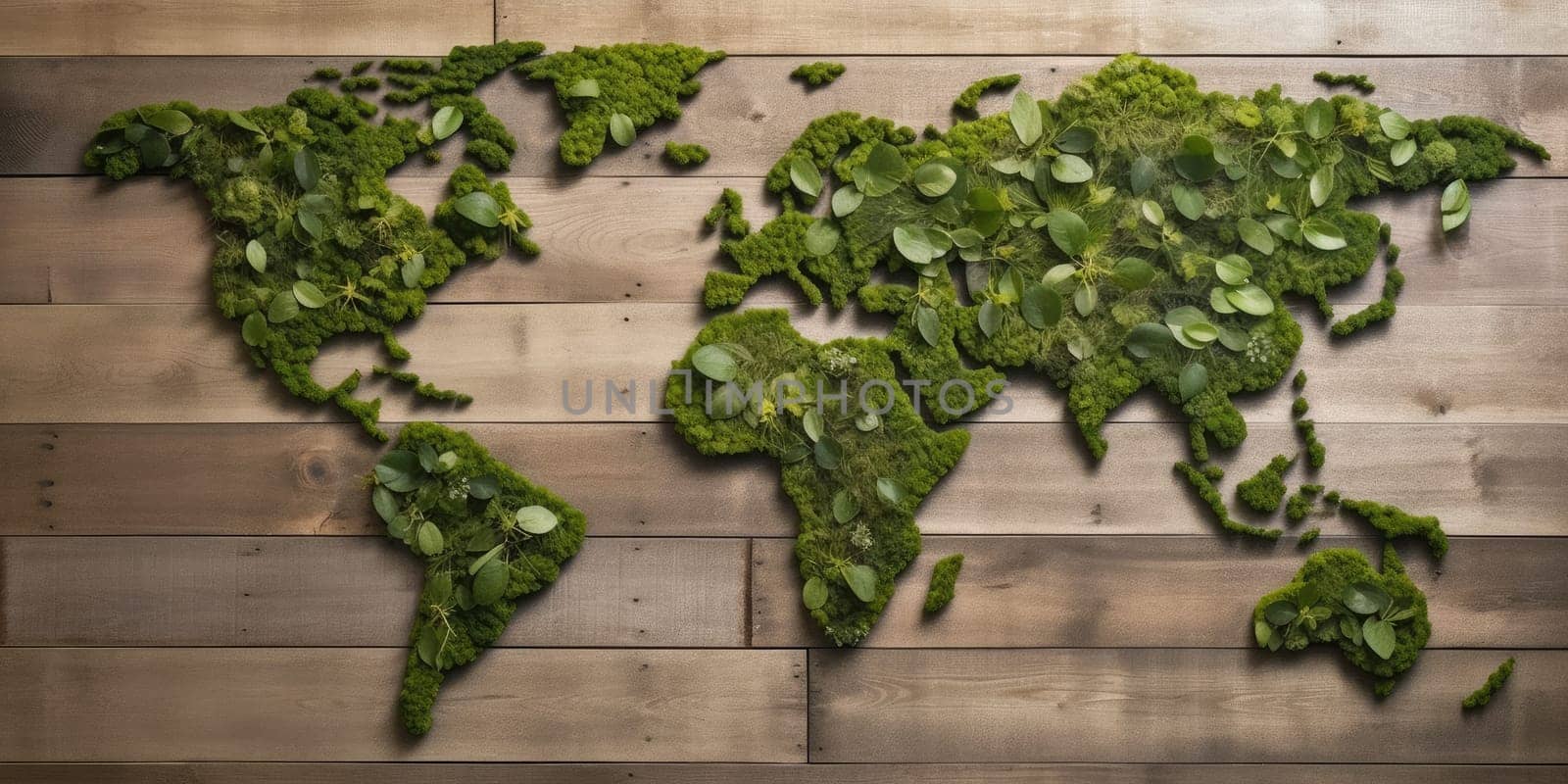Picture of flat global map show the continent on the earth without country detail the space in between each land represent ocean or water area. Cartography publication point location of world. AIG35.