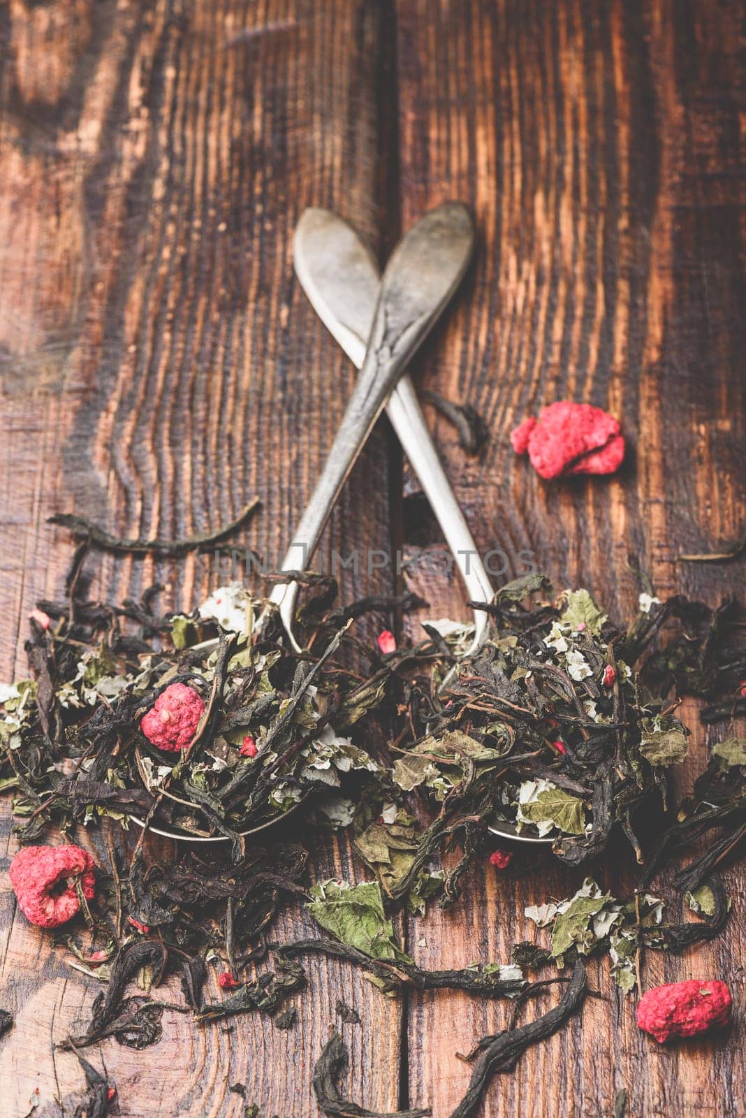 Two spoonfuls of raspberry herbal tea by Seva_blsv