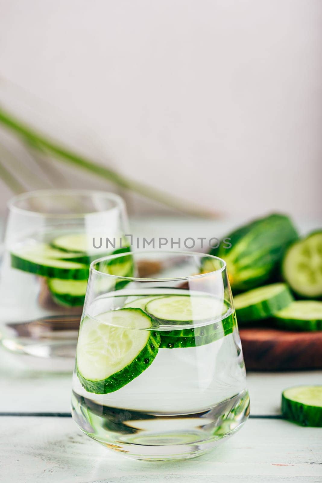 Infused water with sliced cucumber by Seva_blsv