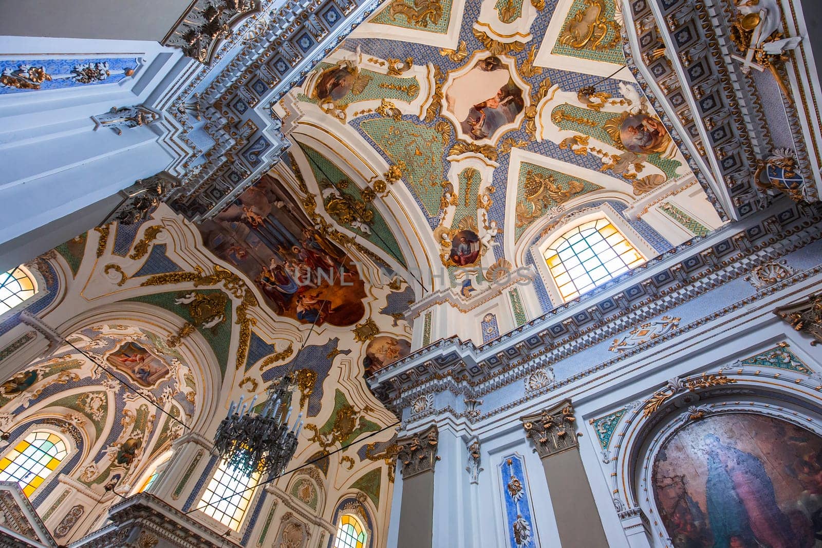 SCICLI, SICILY, ITALY, JUNE 20, 2018 : architectural details of San Bartolomeo church, june 20, 2018,  in Scicli, sicily, italy