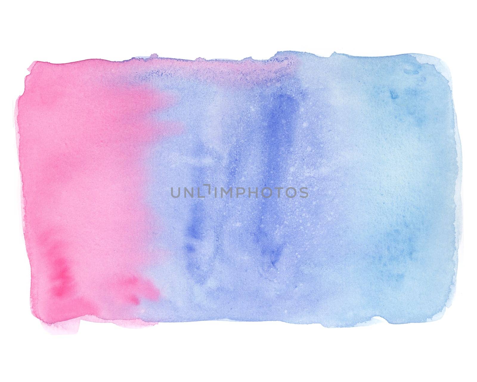 Watercolor backdrop template. Abstract gradient texture design element in pink and blue blue hues. Hand painted background for invitation, postcard, quotes by Fofito