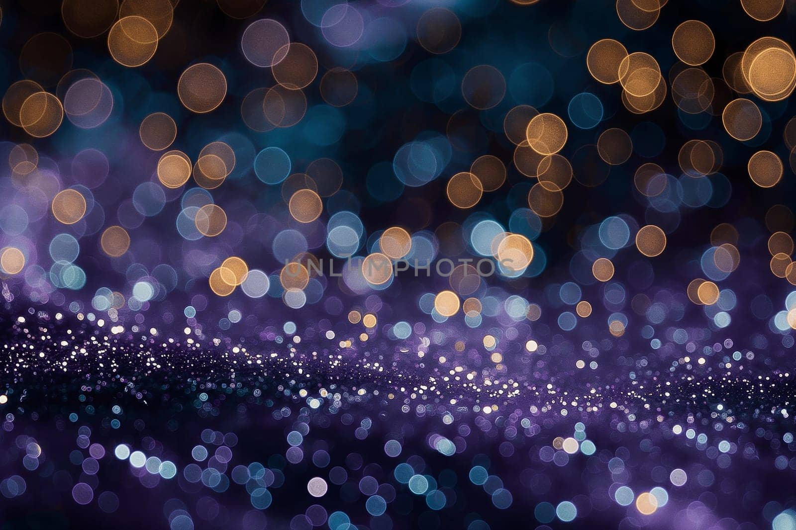 Abstract bokeh background with colorful lights and sparkles in a vibrant and blurred night scene