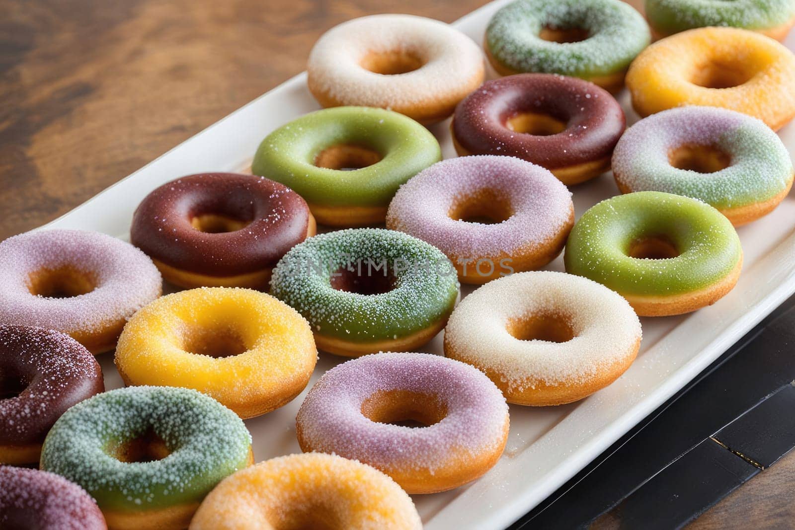 mochi donut combines the texture of Japanese mochi with the taste of classic donuts. They have a soft, chewy consistency. The main ingredient is rice flour .