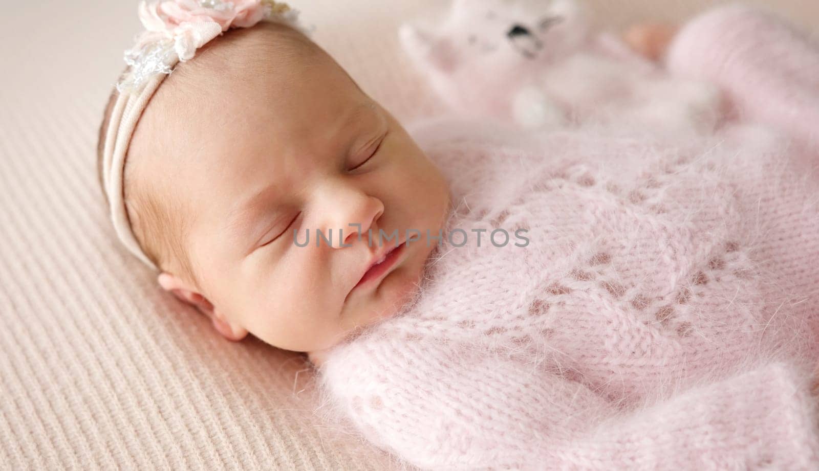Close Up Picture Of Cute Newborn Baby Girl
