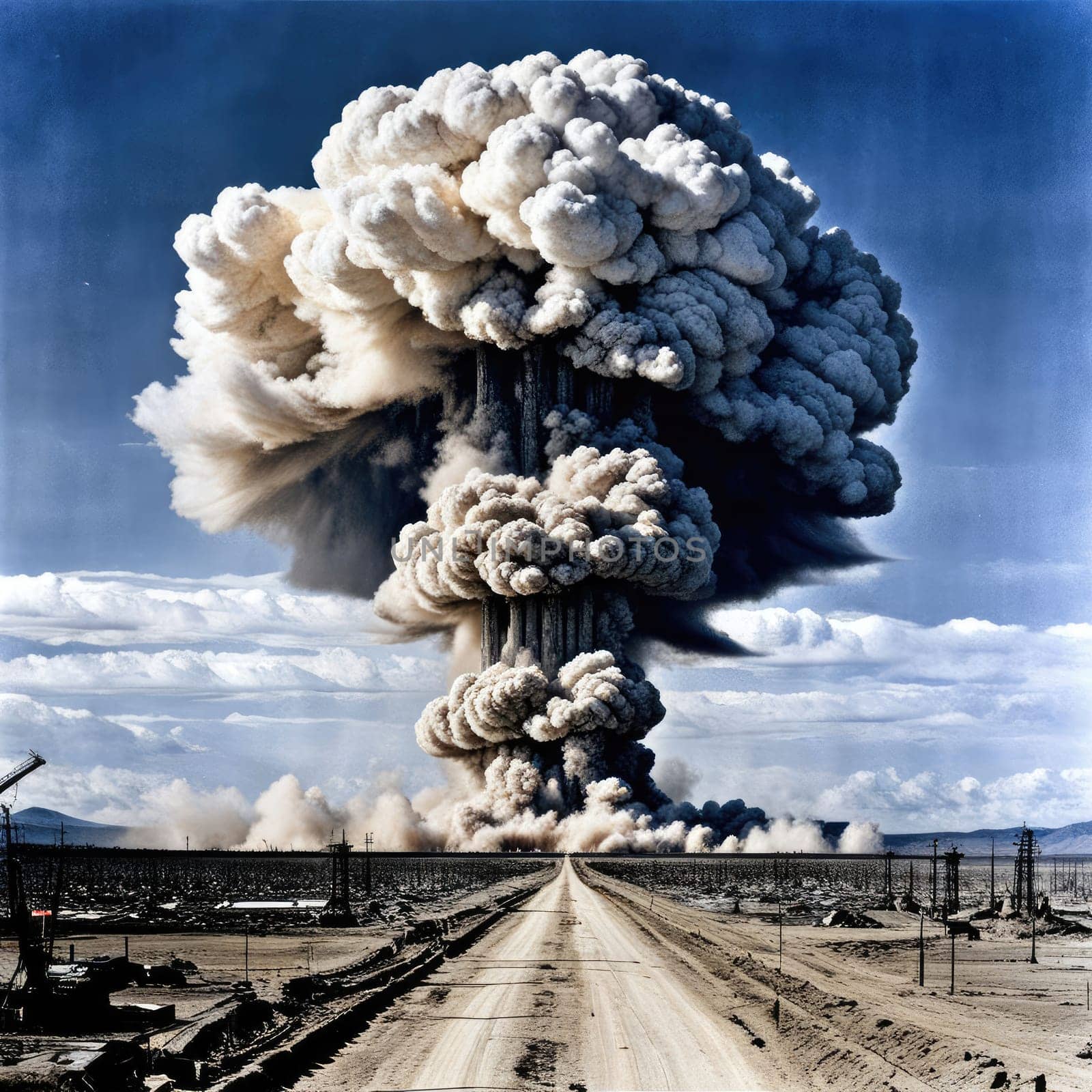 A photograph of a nuclear explosion against by kristushka_15_108