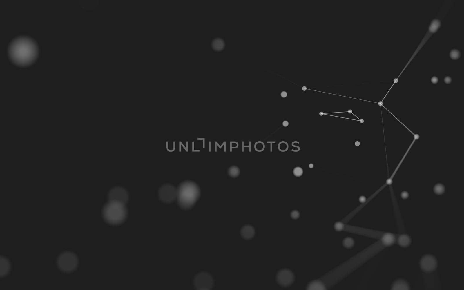 3d Abstract background. Molecules technology with polygonal shapes, connecting dots and lines. Connection structure. Big data visualization. 3d background. 