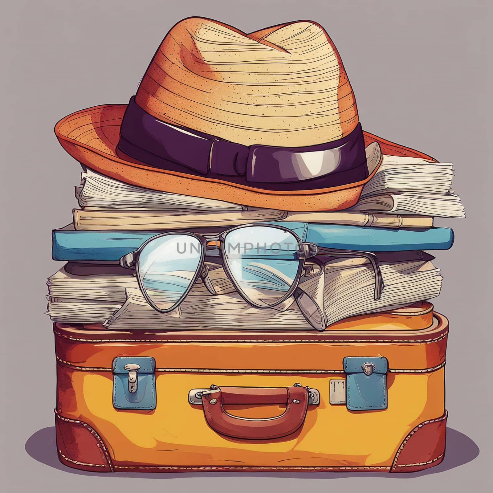 The hat is lying on a suitcase on the airplan by VeronikaAngo