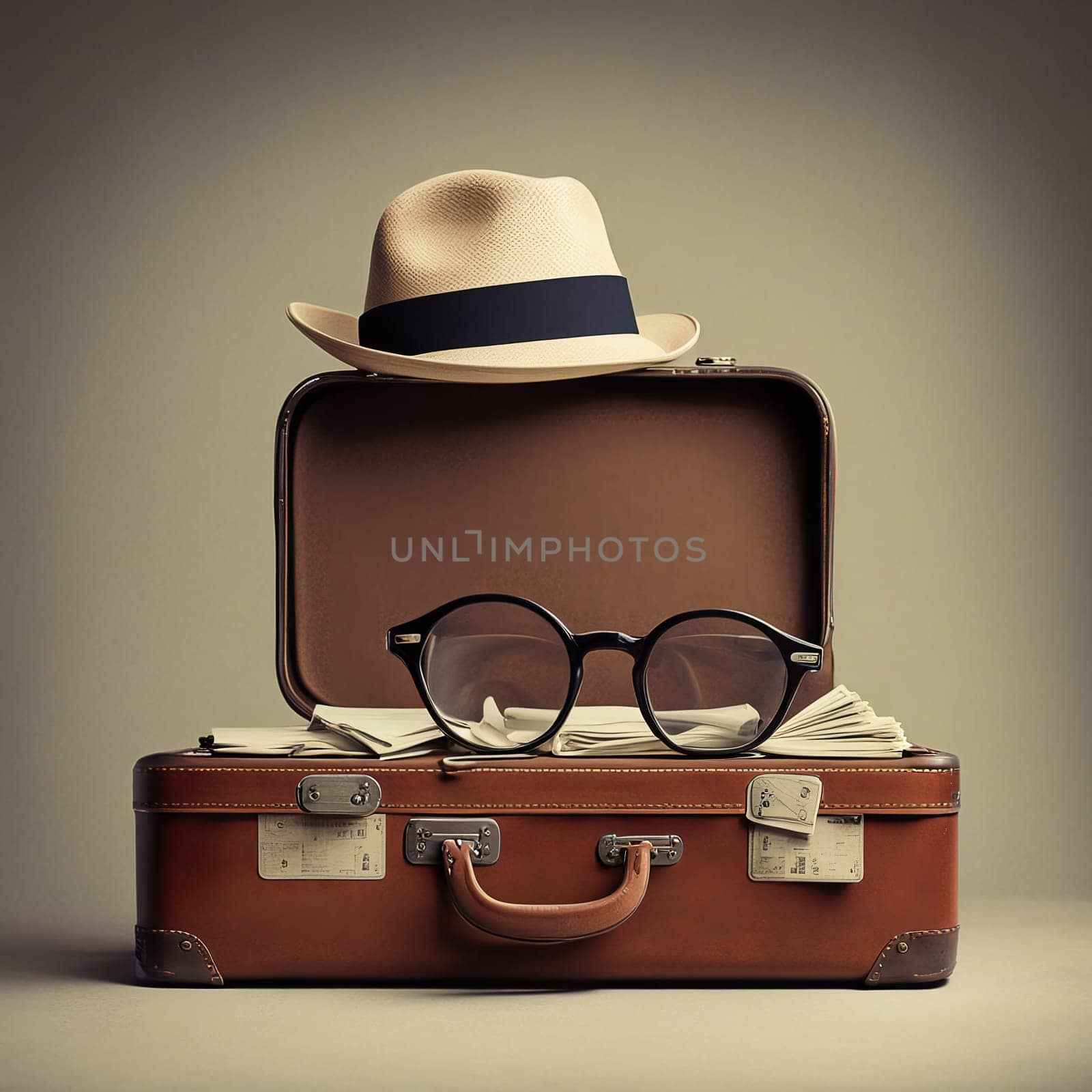 The hat is lying on a suitcase on the airplan by VeronikaAngo