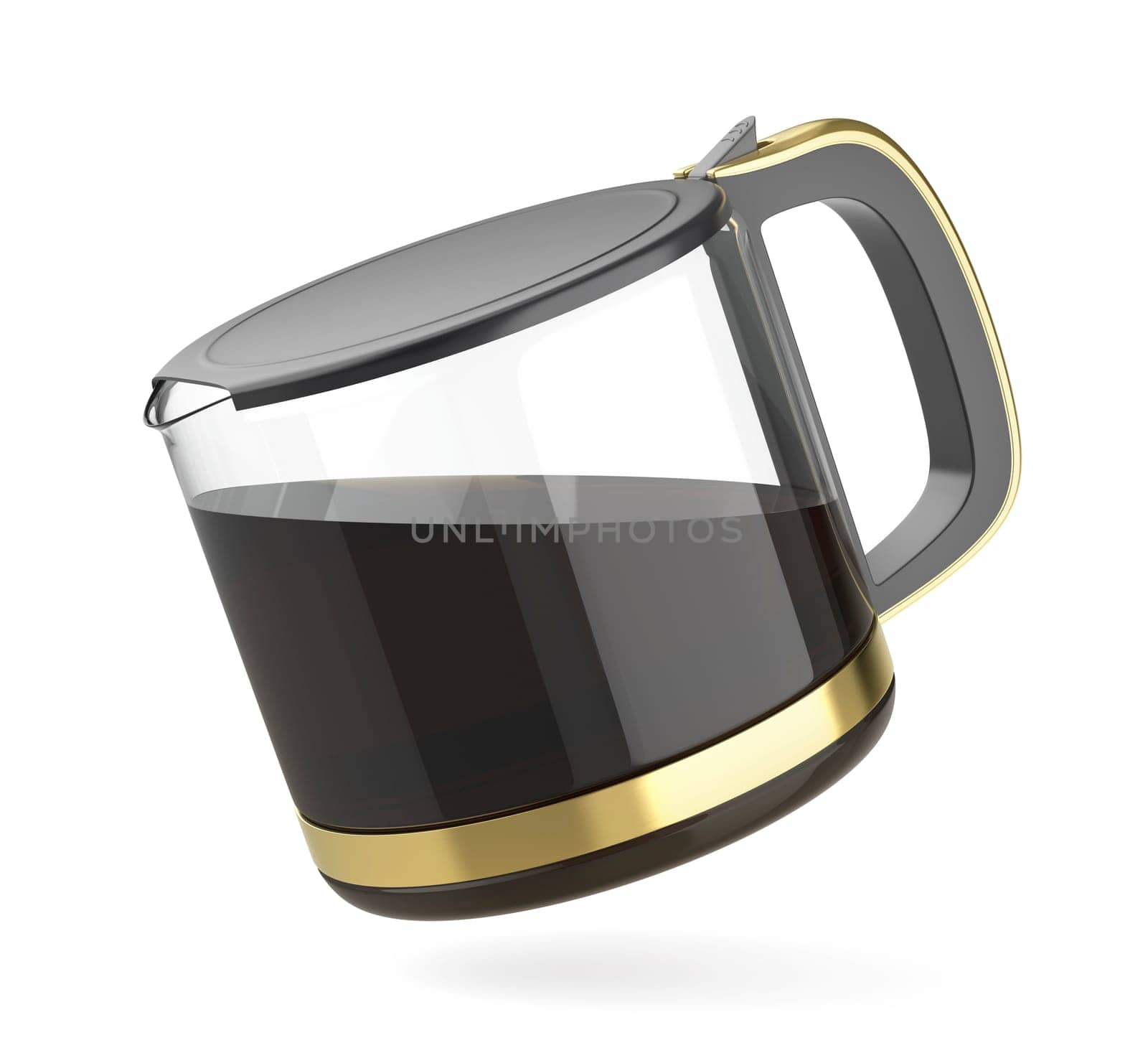 Glass jug with filter coffee by magraphics