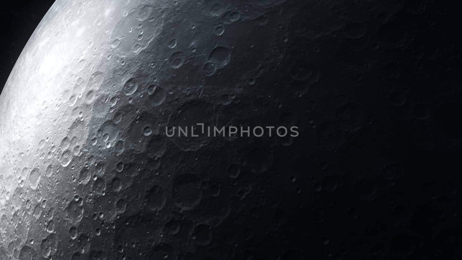 Dark gray image of the lunar surface close-up. by ConceptCafe