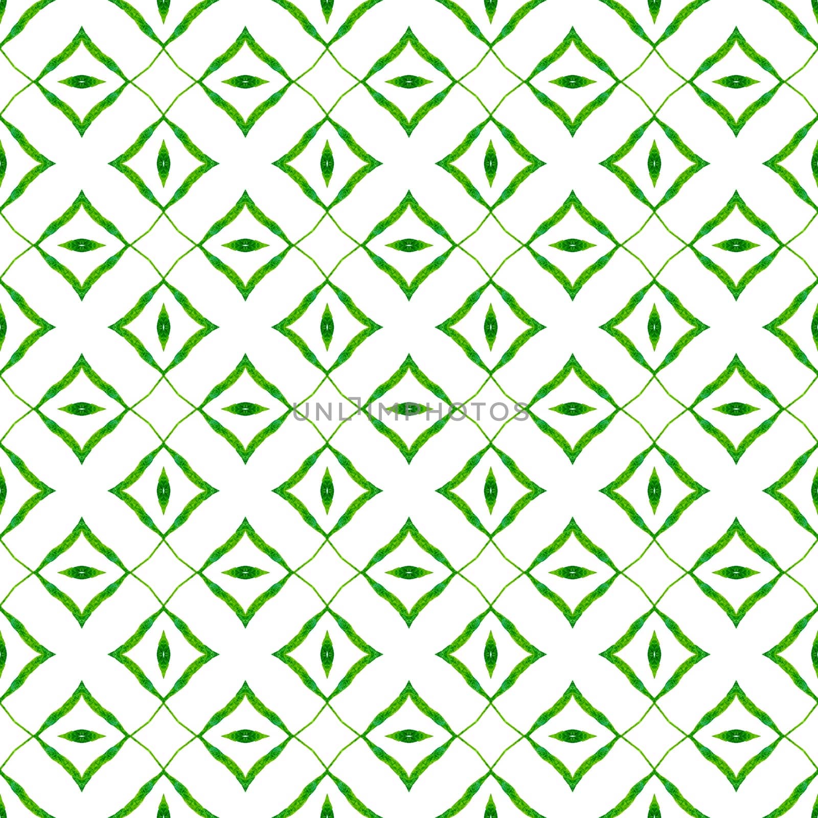 Textile ready indelible print, swimwear fabric, wallpaper, wrapping. Green attractive boho chic summer design. Summer exotic seamless border. Exotic seamless pattern.