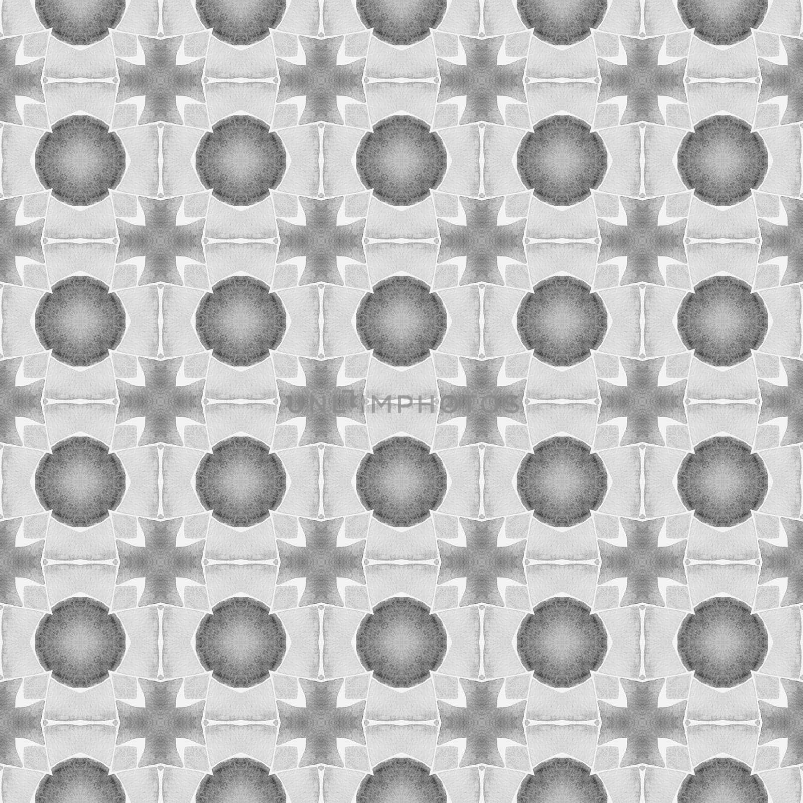 Ethnic hand painted pattern. Black and white dramatic boho chic summer design. Watercolor summer ethnic border pattern. Textile ready remarkable print, swimwear fabric, wallpaper, wrapping.