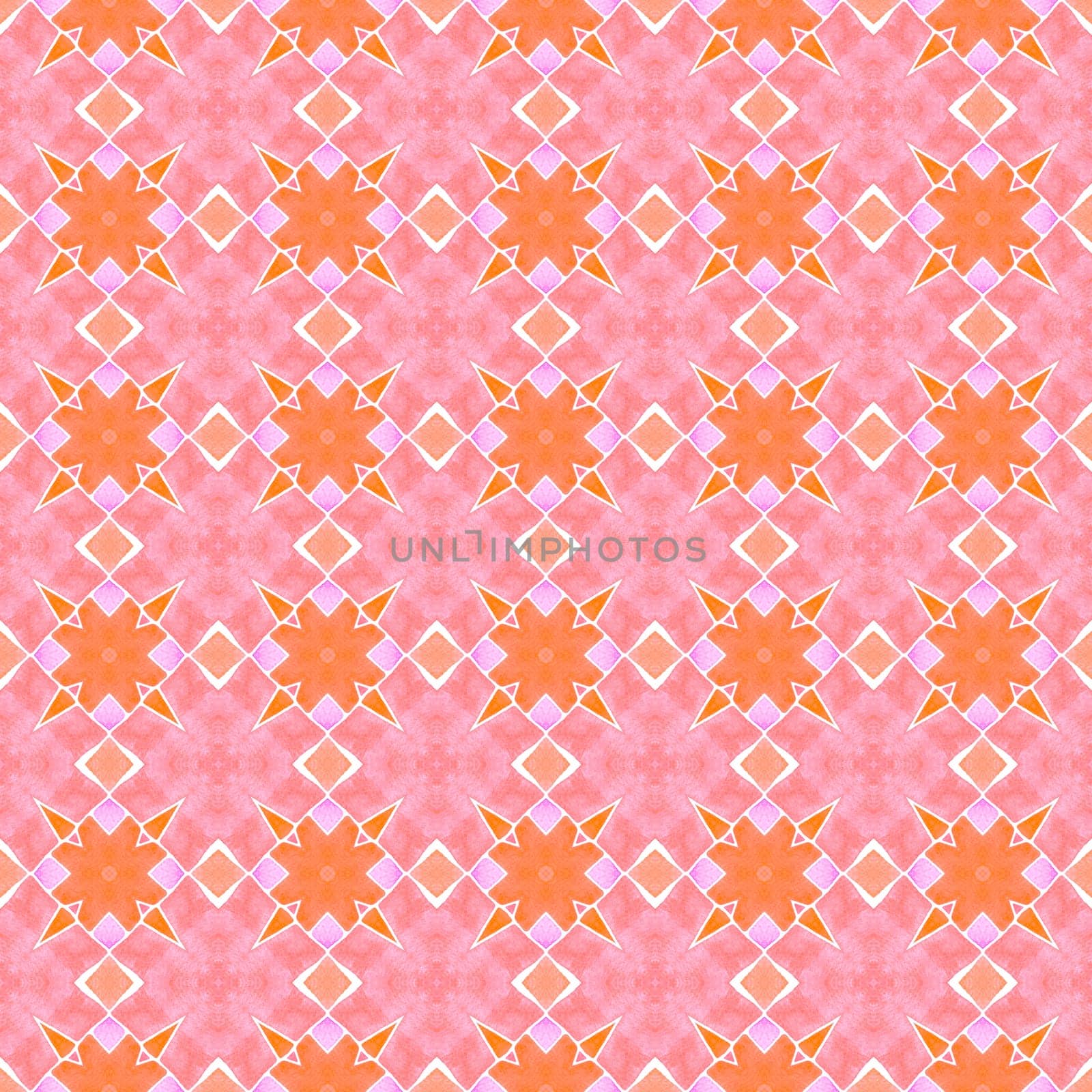 Trendy organic green border. Orange radiant boho chic summer design. Textile ready surprising print, swimwear fabric, wallpaper, wrapping. Organic tile.