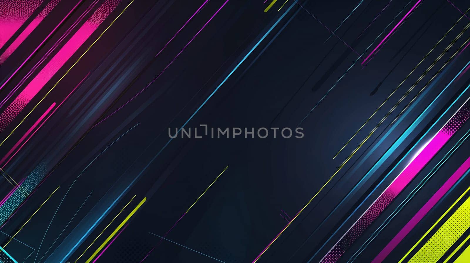 Abstract background with neon colorful dark glow lines in modern digital gradient design