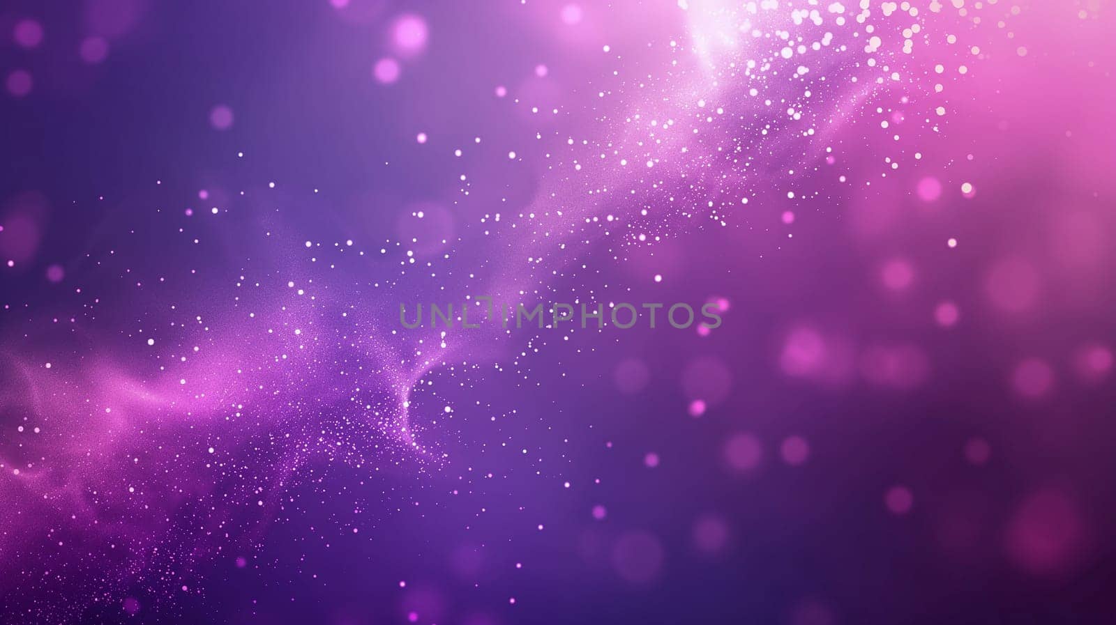 A vibrant purple galaxy filled with sparkling stars and nebula lights in the vast cosmos