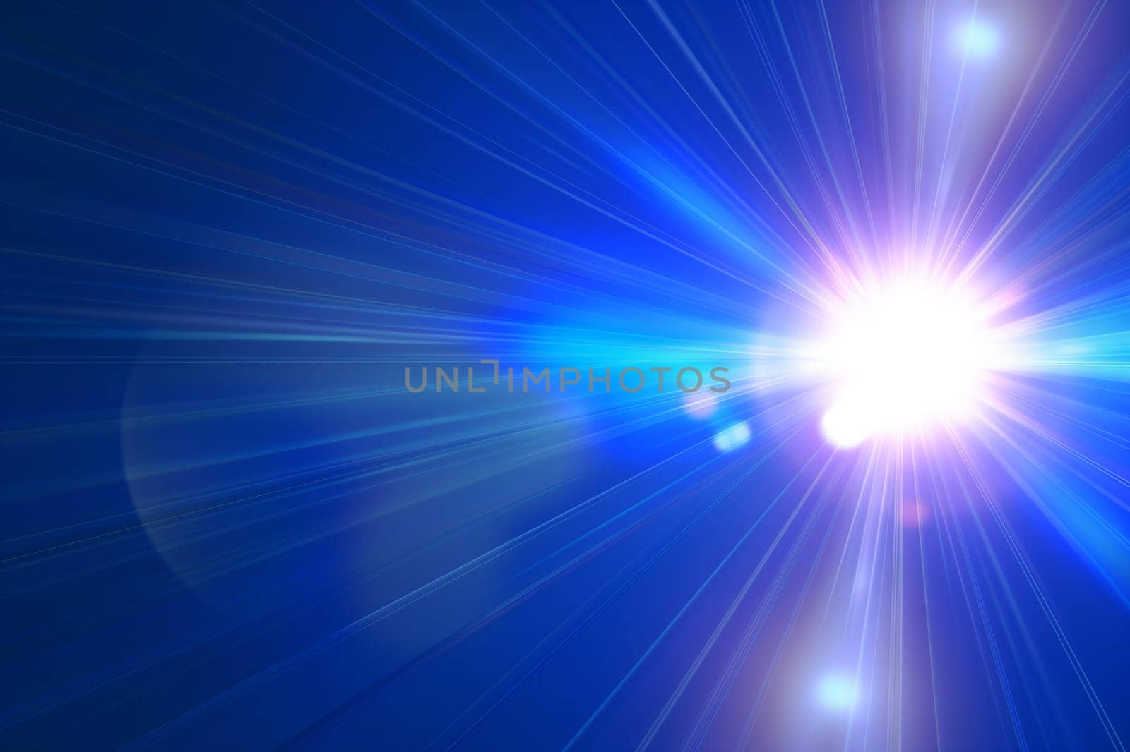Bright light burst explosion with beam, radiance, glow, shine and flash in space creating energy