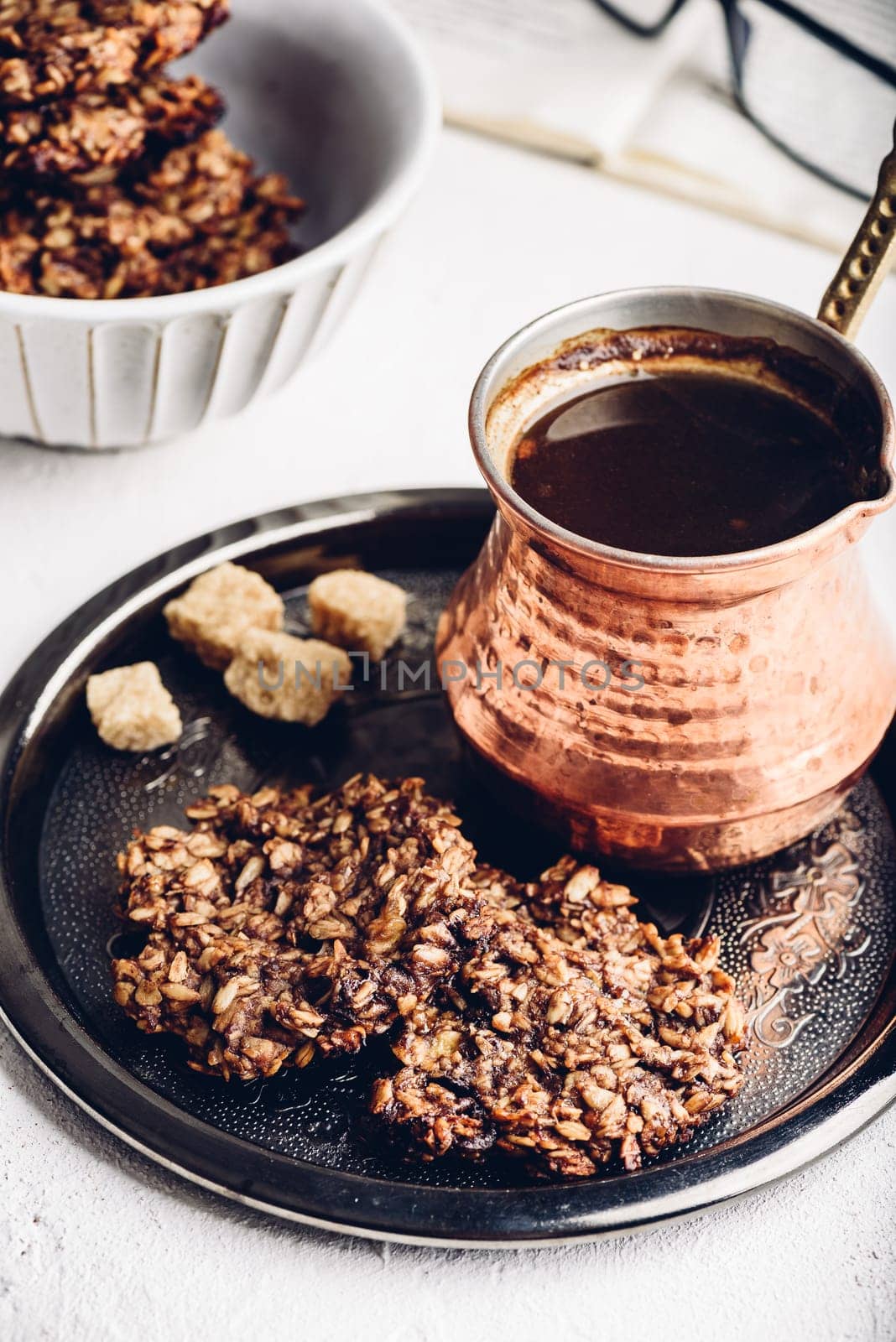 Banana oatmeal cookies with turkish coffee by Seva_blsv