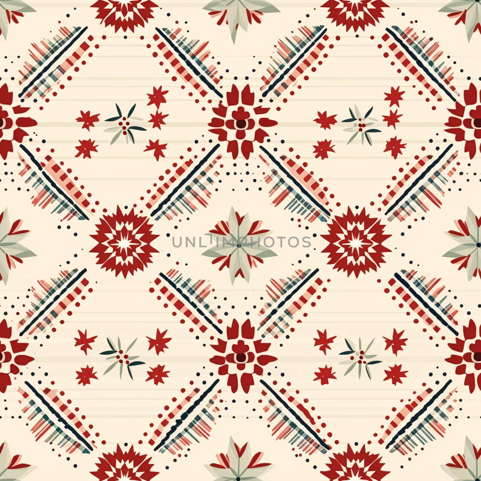 Seamless pattern, tileable country cottage style print for wallpaper, wrapping paper, scrapbook, fabric and product design idea
