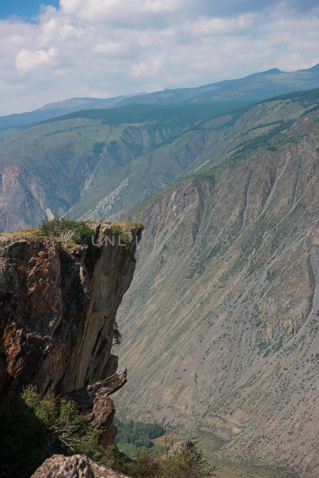 Valley of the river of Chulyshman. Altai mountains, Russia, beautiful summer day