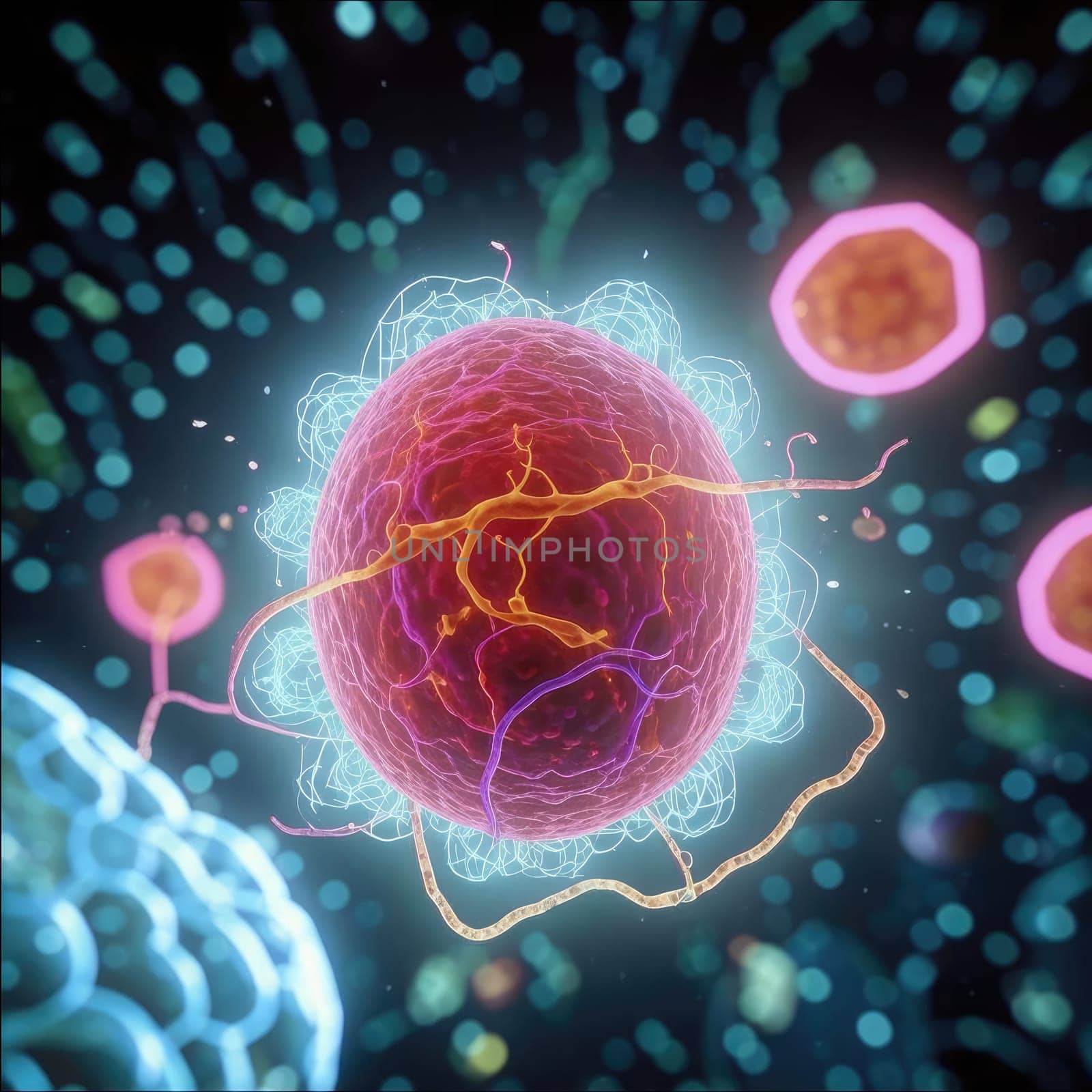 Illustration of a set of cells. Reproduction technologies. In vitro gametogenesis. This technique transforms skin cells into induced stem cells, which can then be turned into eggs and sperm.