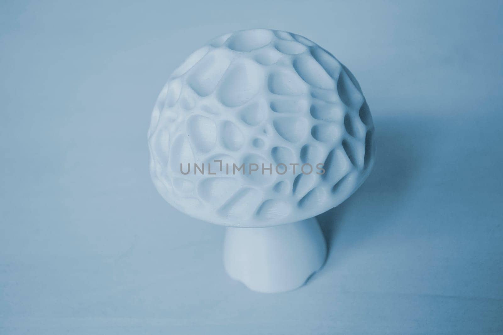 Object form mushroom white color printed 3D printer. Three-dimensional model by Mari1408