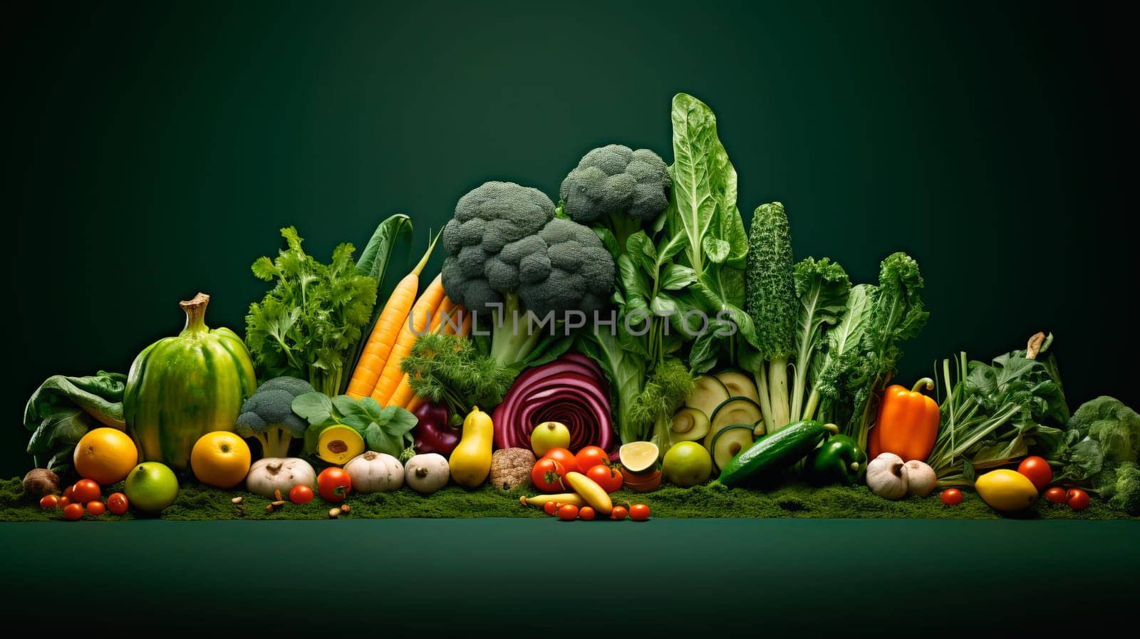 Healthy food concept photo. Background with many different vegetables and fruits. by aniloracru