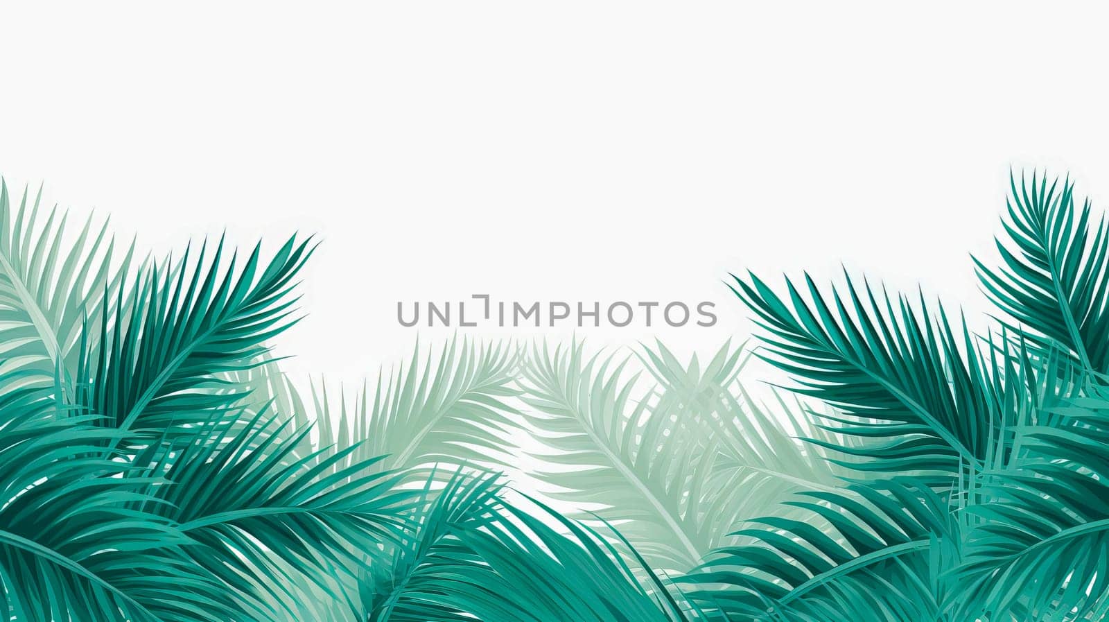 Background with plant leaves with palm or monstera branches. by aniloracru