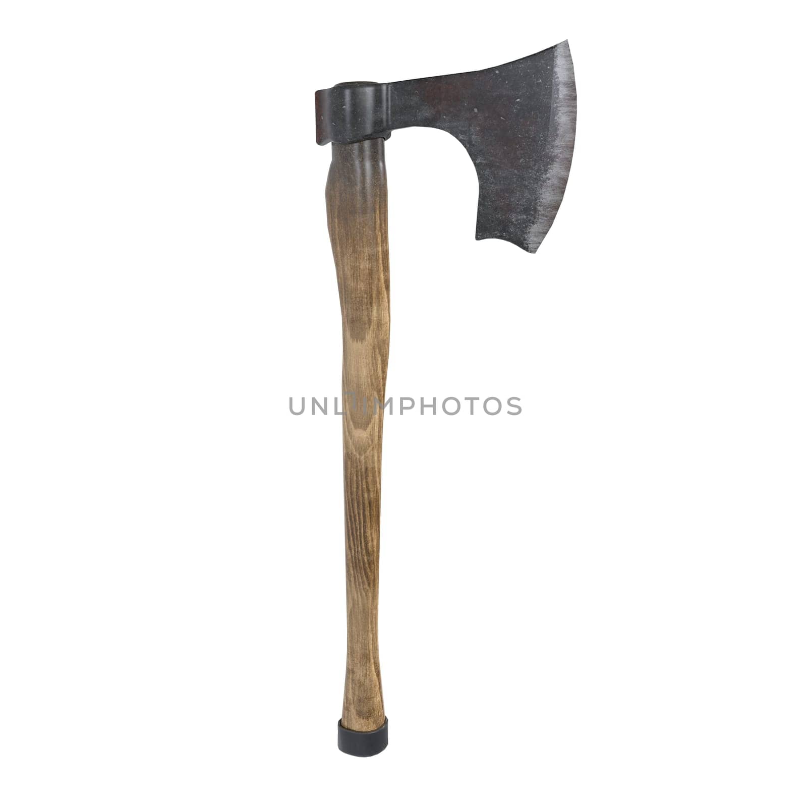 Wooden Axe isolated on white background