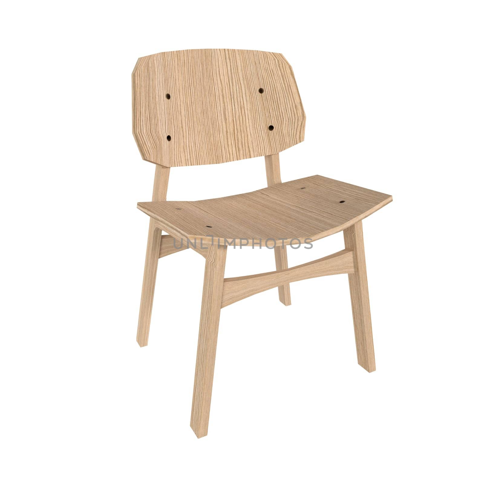 Wooden Chair isolated on white background