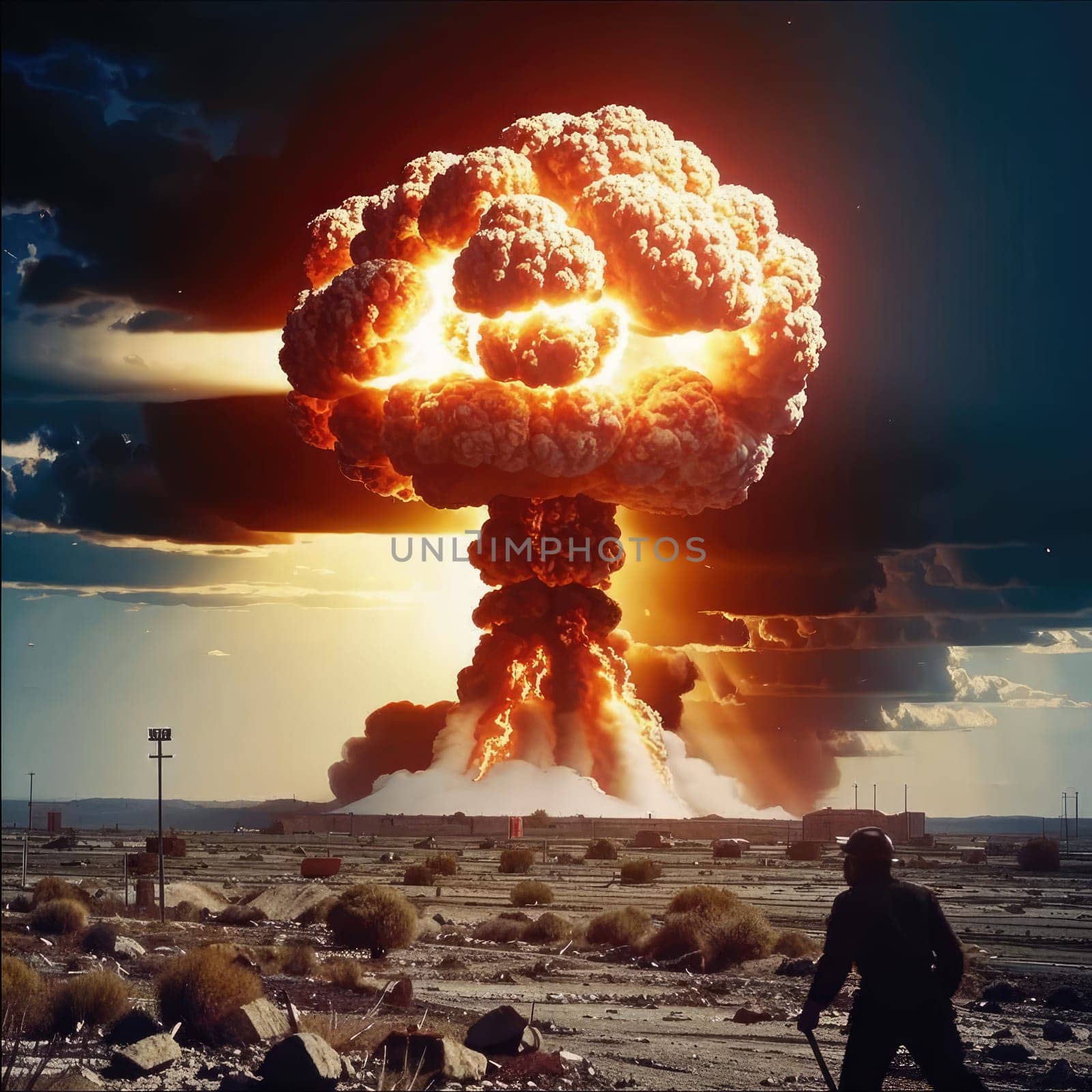 A photograph of a nuclear explosion against by kristushka_15_108