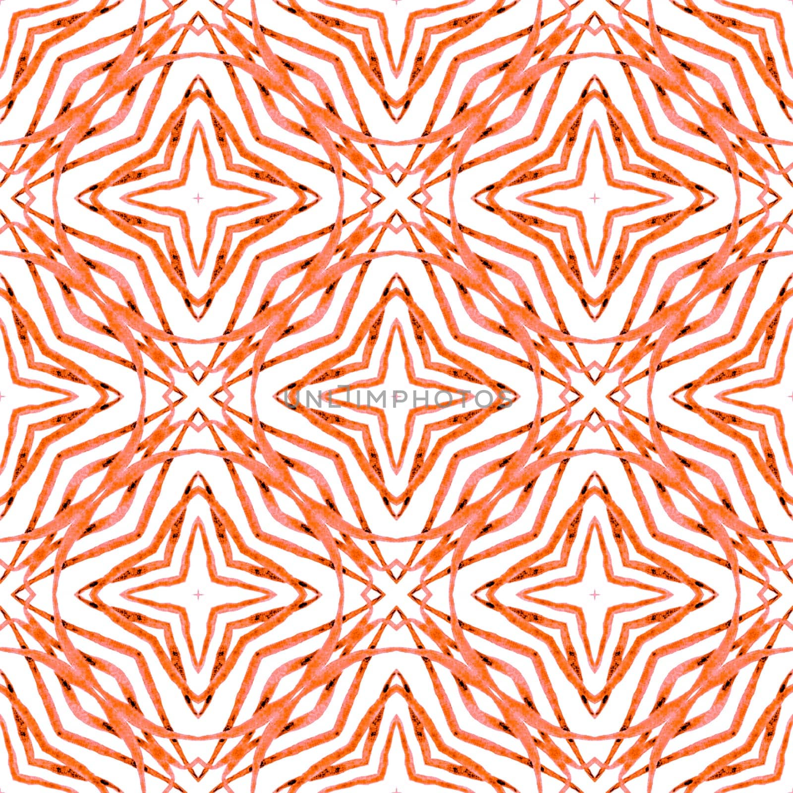 Exotic seamless pattern. Orange creative boho chic summer design. Textile ready pleasing print, swimwear fabric, wallpaper, wrapping. Summer exotic seamless border.