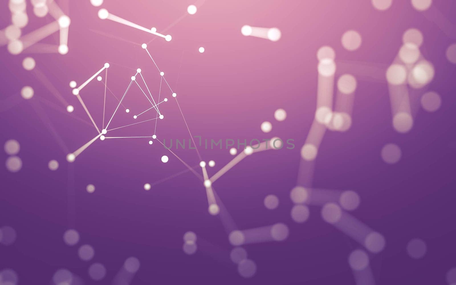 Abstract background. Molecules technology with polygonal shapes, connecting dots and lines. Connection structure. Big data visualization.  by teerawit