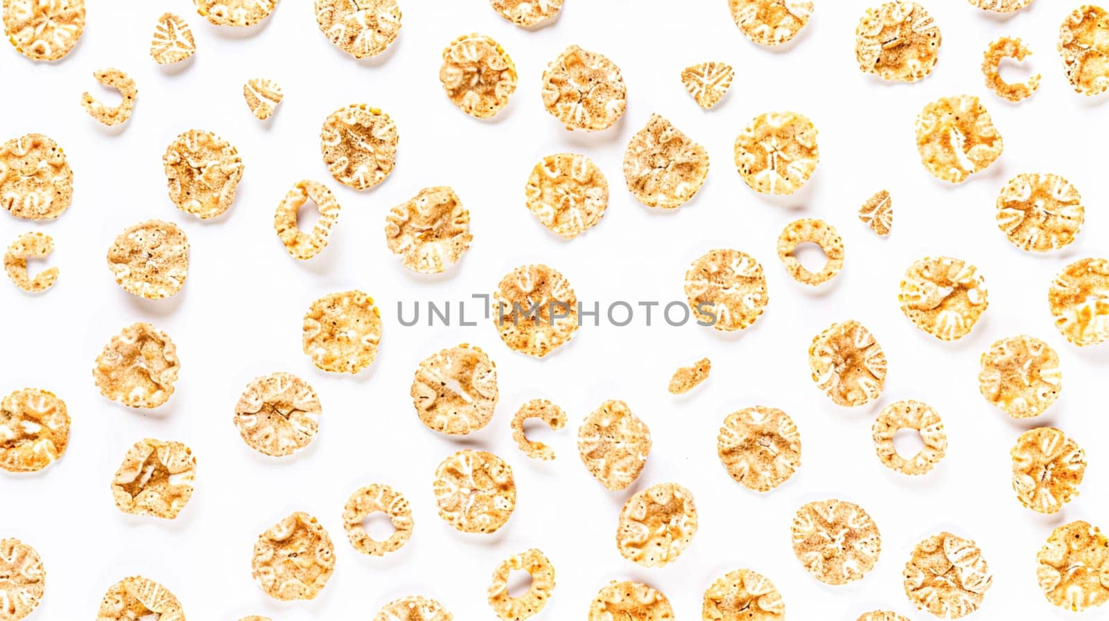 Assortment of cereal, grains, muesli or oats for healthy breakfast, organic farm market product isolated on white background