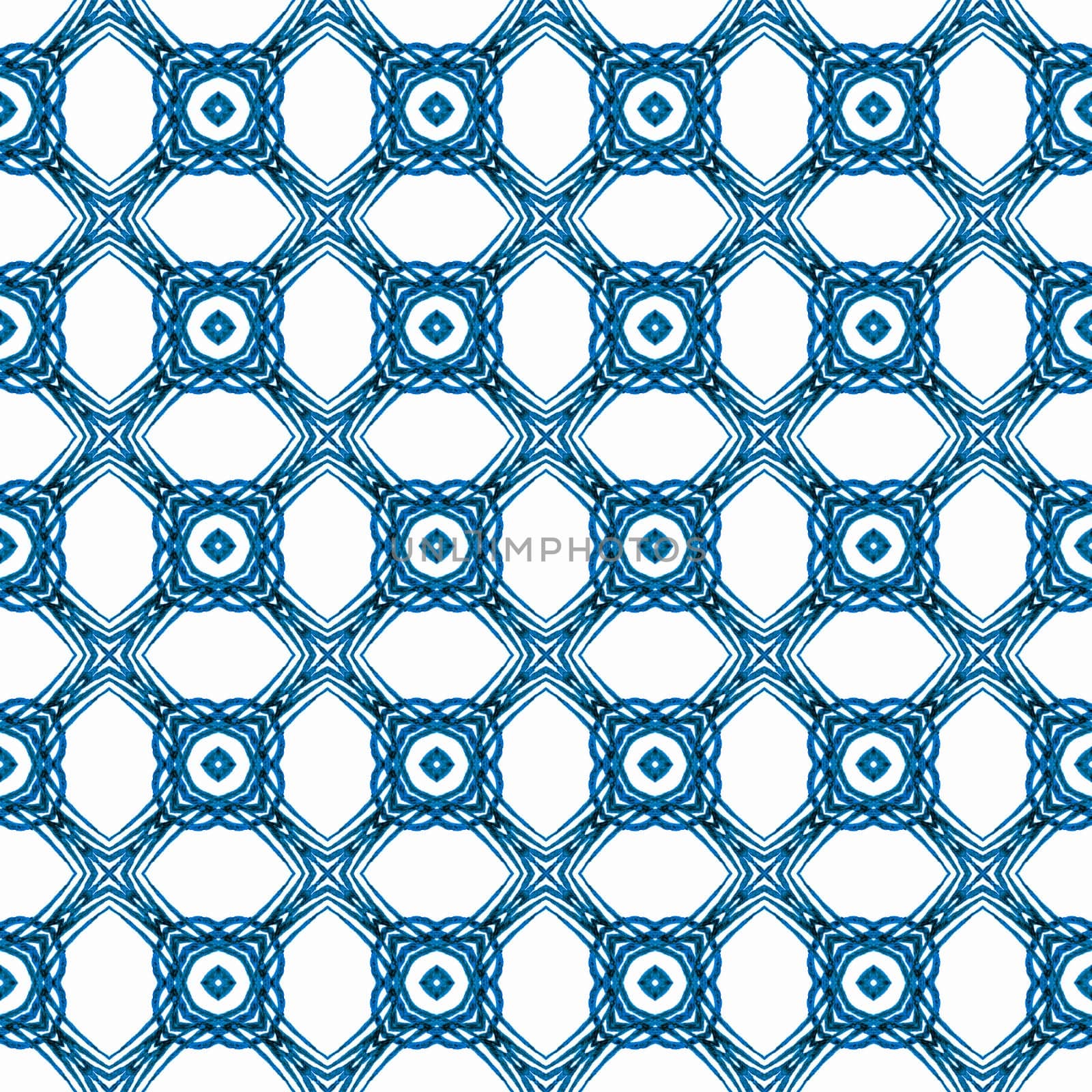 Textile ready sublime print, swimwear fabric, wallpaper, wrapping. Blue unequaled boho chic summer design. Oriental arabesque hand drawn border. Arabesque hand drawn design.