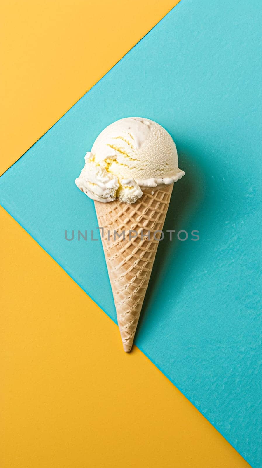 Ice cream colourful summer treat, sweet dessert in summertime, holiday food idea