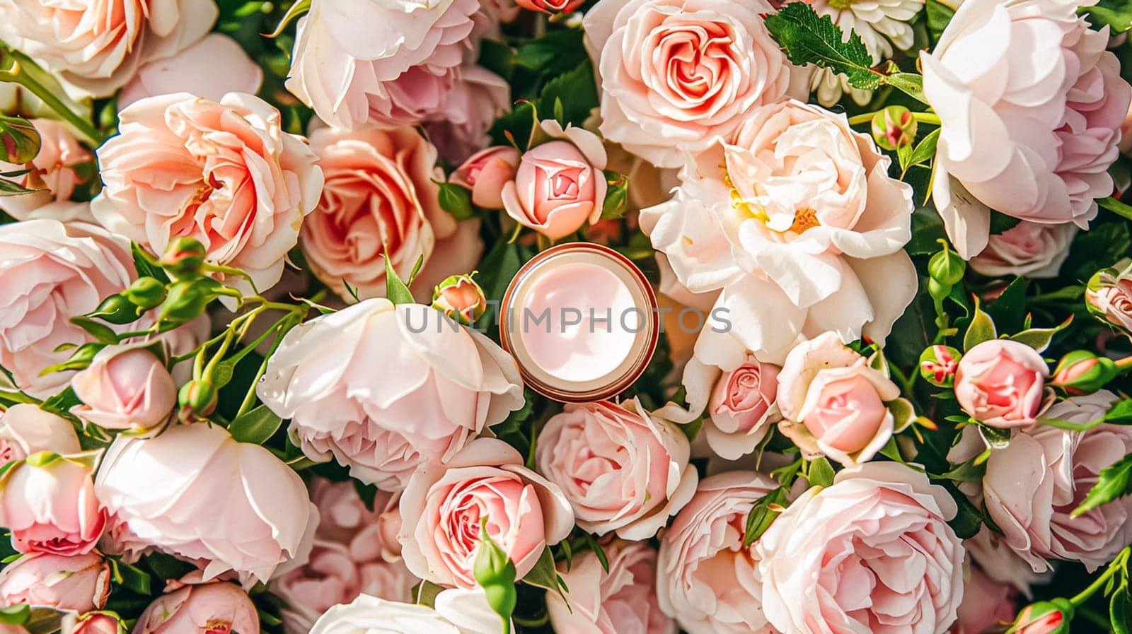 Face cream moisturiser as skincare and bodycare product with flowers background, spa and organic beauty cosmetics for natural skin care routine