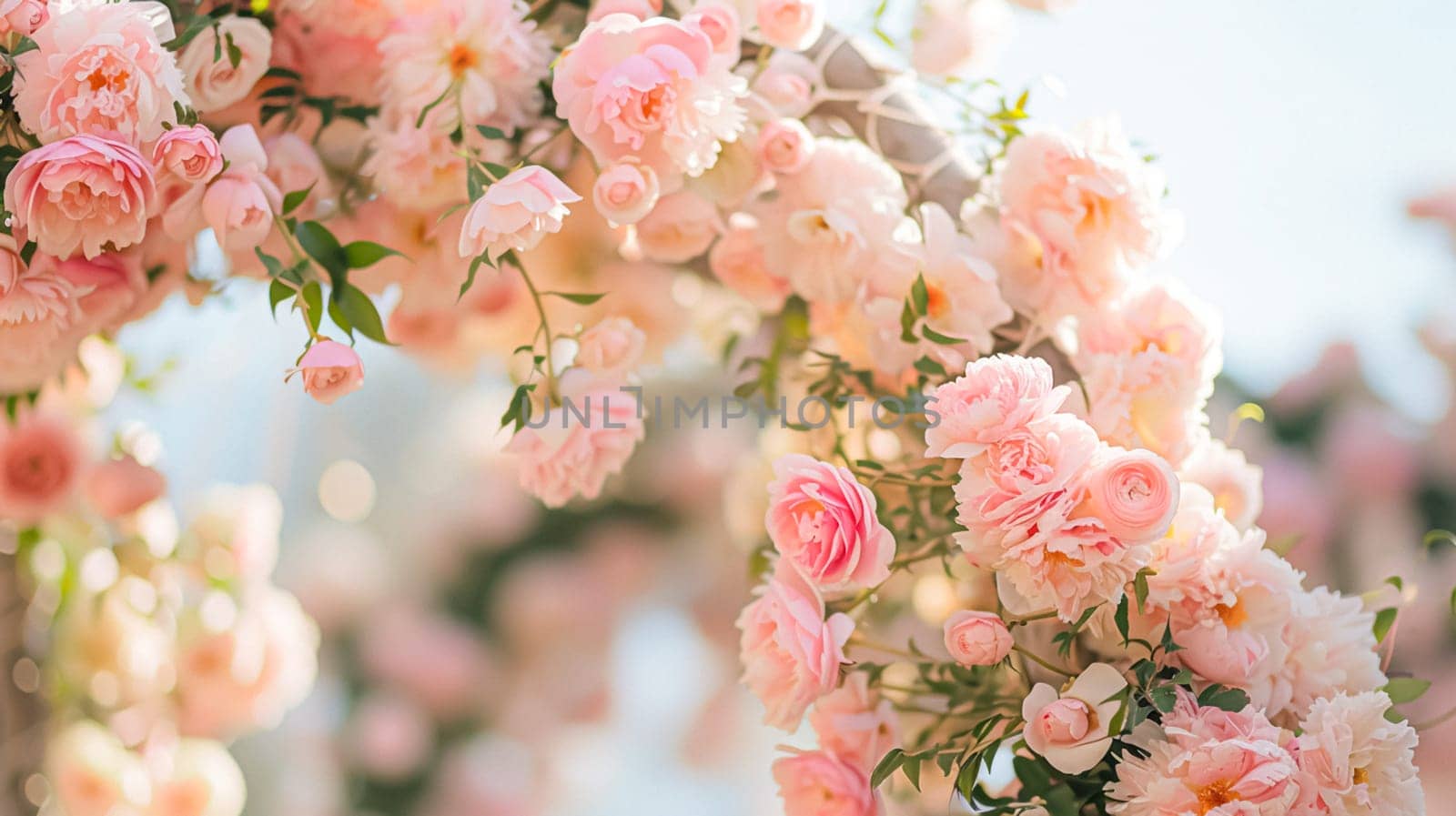 Wedding decoration with peonies, floral decor and event celebration, peony flowers and wedding ceremony in the garden, English country style